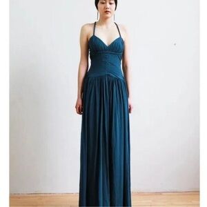 BCBGMaxAzria Teal Maxi Dress